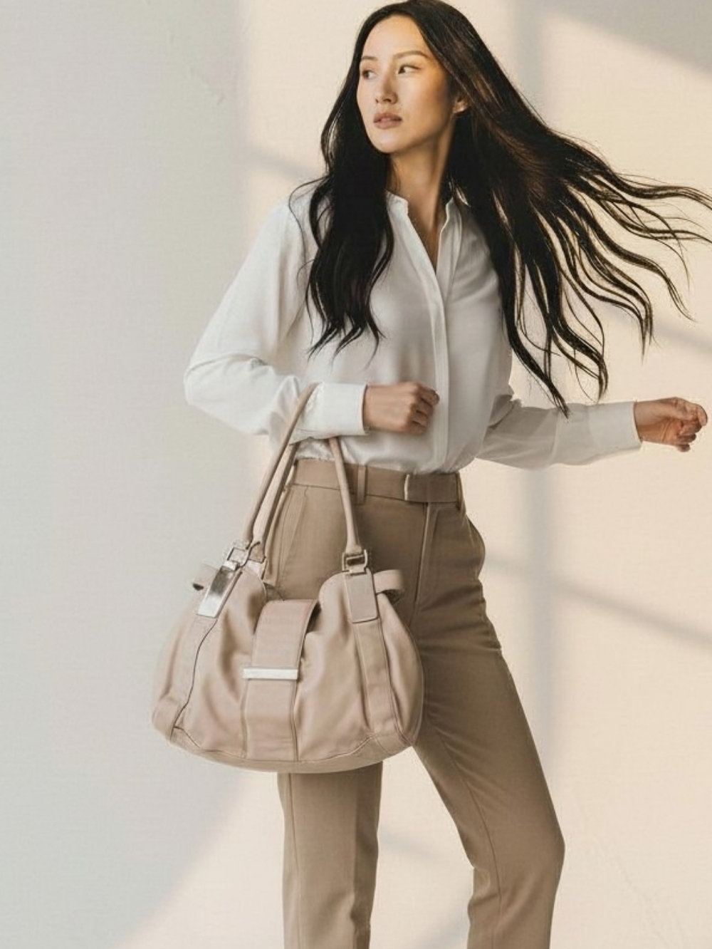 Banana Republic Cream Shoulder Bag